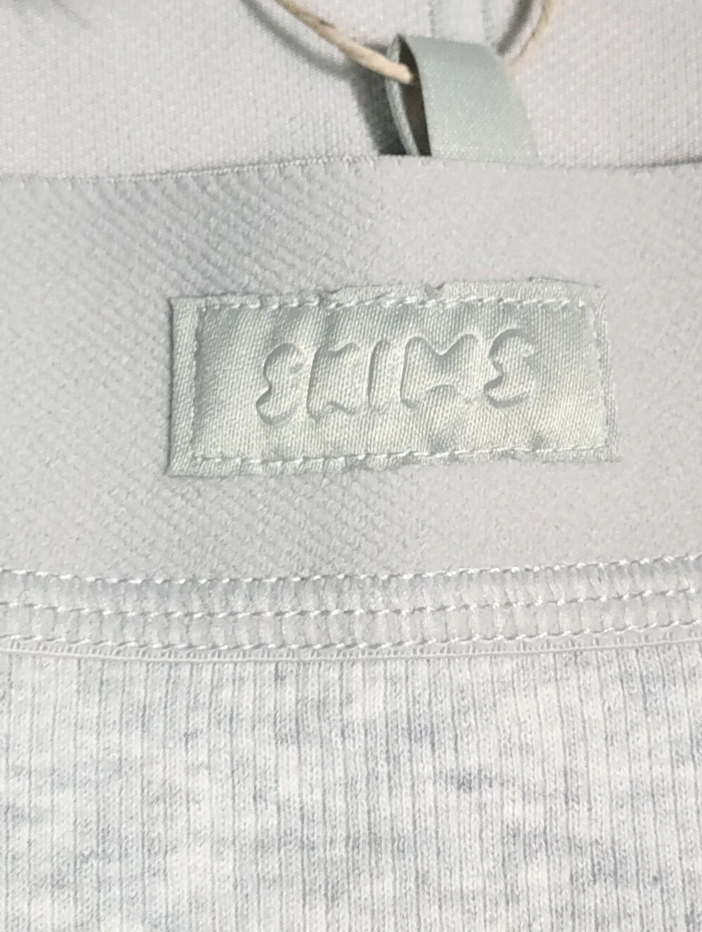 SKIMS Cotton Rib Boxer Short Light Heather Grey Women XS NEW